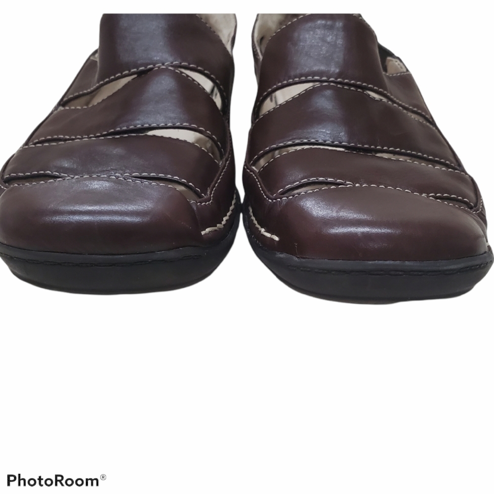 Anne Klein KKMarlo Size 8M Brown Leather Slip On - Picture 7 of 11